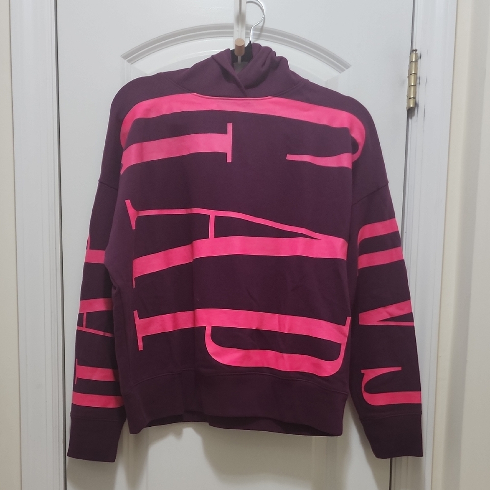 GAP Women's Purple and Pink Cowl Neck Sweater